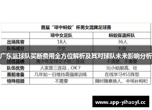 广东篮球队买断费用全方位解析及其对球队未来影响分析